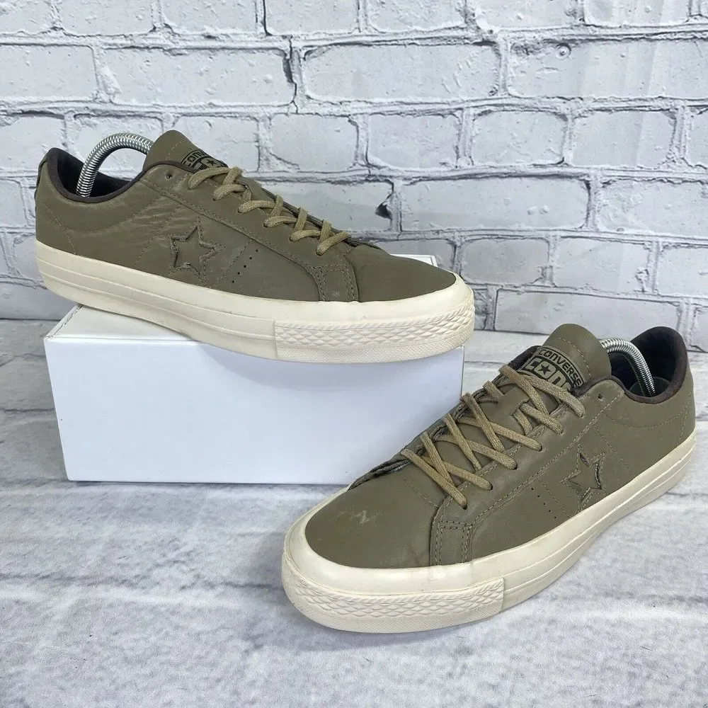 Converse One Star Pro CONS Leather Sneaker Size 9M 10.5W 153707C Jute/Parchment - Picture 3 of 11